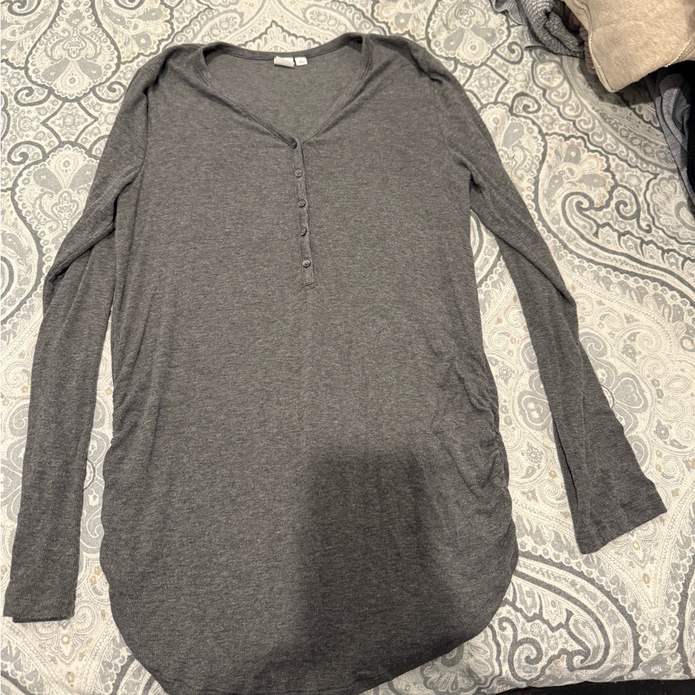 GAP Gray Long Sleeve Polo Tunic - Picture 1 of 1